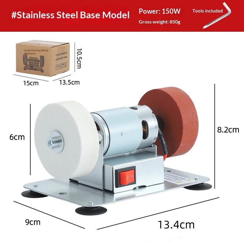 Mini Electric Bench Grinder Pure Copper Motor Dual Grinding Wheels Strong Power For Diy Sharpening Polishing Rust Removal
