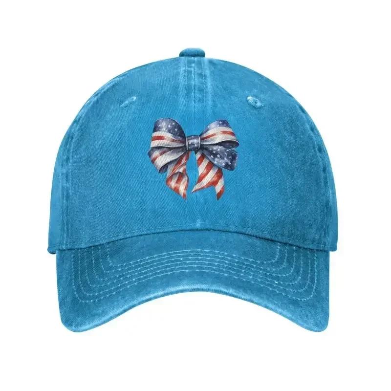 Custom Cotton Th Of July Ribbon Baseball Cap Outdoor Women Unisexs Adjustable Dad Hat Summer