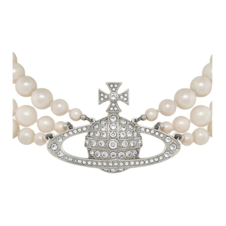 VIVIENNE WESTWOOD Orb Pearl Detail Necklace 6303000702P127CN