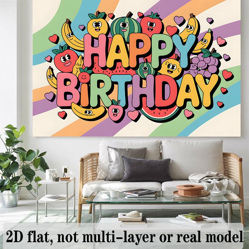 Colorful Birthday Banner, Multicolor Hanging Wall Decor for Party