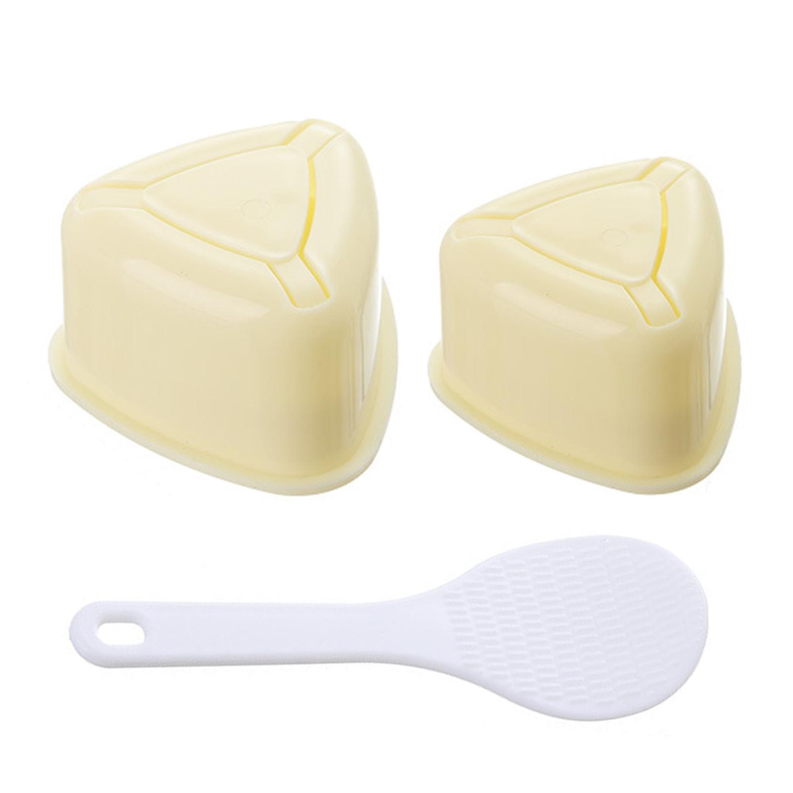 3Pcs DIY Triangular Sushi Molds Set With Ladle Dishwasher Safe Rice Ball Maker For Make Instant Rice Balls