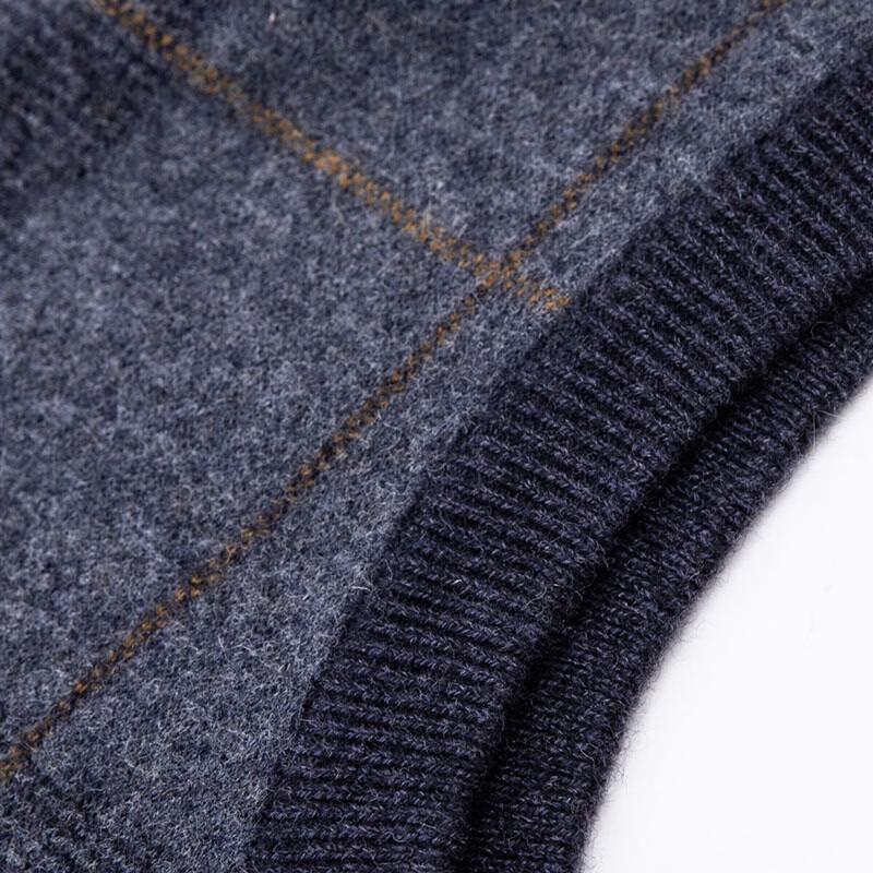 FORTEI Men's 100% Pure Wool V-Neck Buttoned Sweater Vest