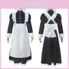 Britischen Stil Lange Maid Outfit Männer Frauen Spitze Cosplay Kleid Halloween Kostüm