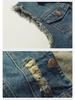 2025 Men’s Slim Fit Denim Vest - Korean Style Sleeveless Waistcoat for Spring & Autumn in Large Size