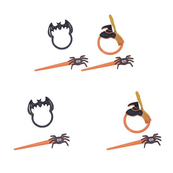 1/2Pcs Halloween Hair Clips Set Bat Weird Halloween Women Hairpins Hair Accessories Holiday Outfits Gifts Photo Props