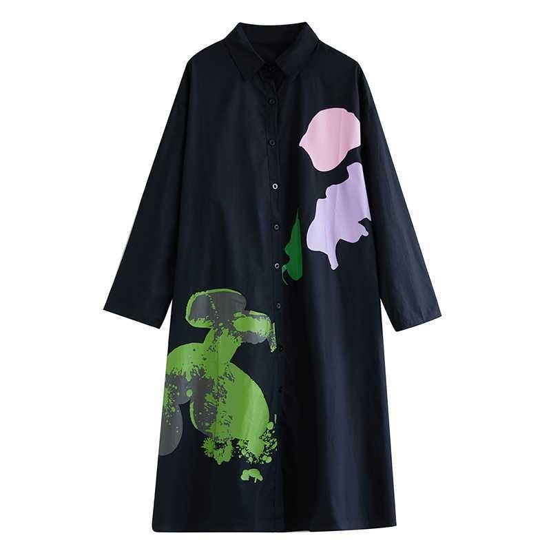 Plus Size Printed Splicing Casual Simple Sweetheart Long Sleeve Dresses