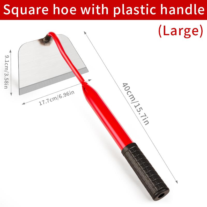 Carbon Steel Garden Hoe, Agricultural Weeding and Soil Loosening Tool, Durable Metal Hoe for Gardening