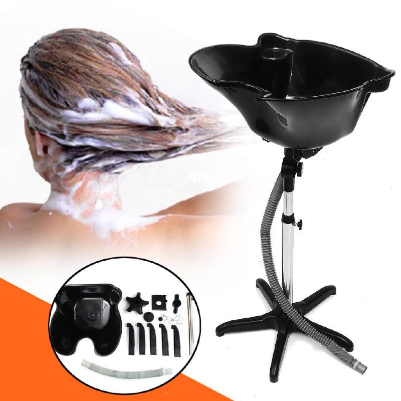 Heigh92-130 Cm Adjustable Hair Washing Salon Basin Shampoo Bowl Sink Drain Hose Stand Holder Home Bathroom Fixture for Sick Elder