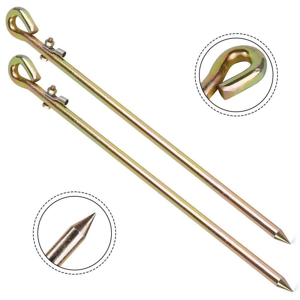 For Anchoring Ropes Metal Ground Rod Electric Fence Grounding Driving Into The Ground For Stability Electric Fence