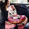 1pc Dairy Cow Printing Lightweight Flannel Blanket, Comfortable and Warm Blanket, for Camping Sofa Bed and Couch Office, Gift