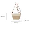 Spring Popular Vacation Style Straw Woven Bucket Woven Bag Women's Seaside Large Capacity Versatile Single Shoulder Messenger Bag Fashion