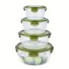 4Pcs/set Food Grade Fridge Organizer Food Storage Container Fresh Fruit Storage Box Snack Sealed Jar Lunch Box Kitchen Organizer