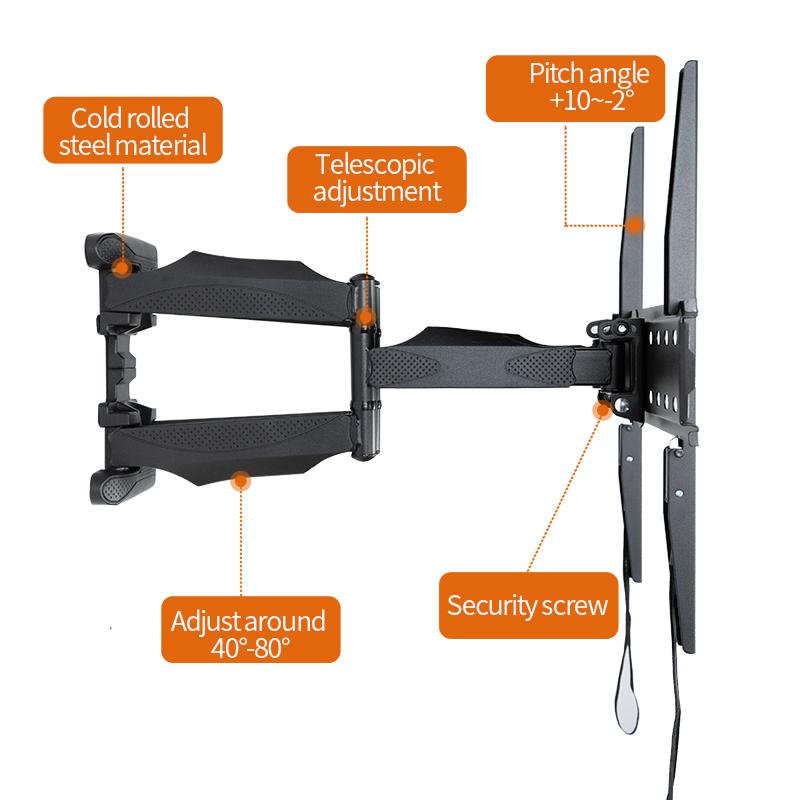 TV Wall Mount Bracket Full Motion Tilt TV Bracket Suit for 26''-55'' TV Screen load up to 40kg VESA 400x400mm