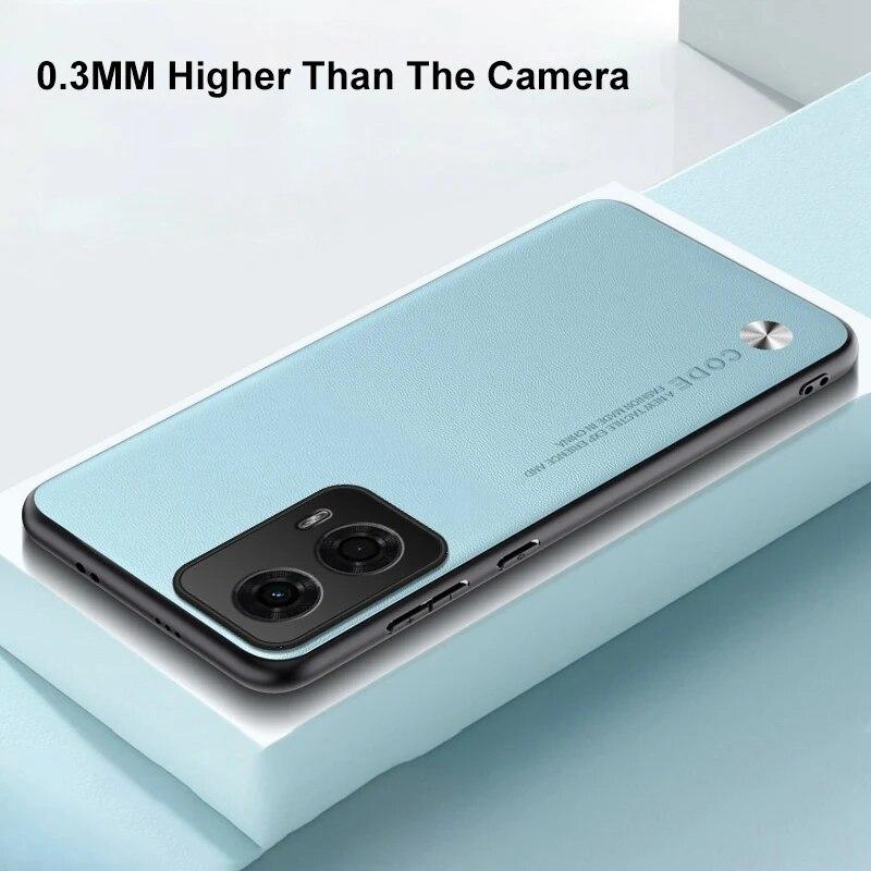 Luxury Plain PU Leather Case For Motorola G24 Back Cover Matte Silicone Full Protection Phone Case For Motorola Moto G24 4G G84 G54