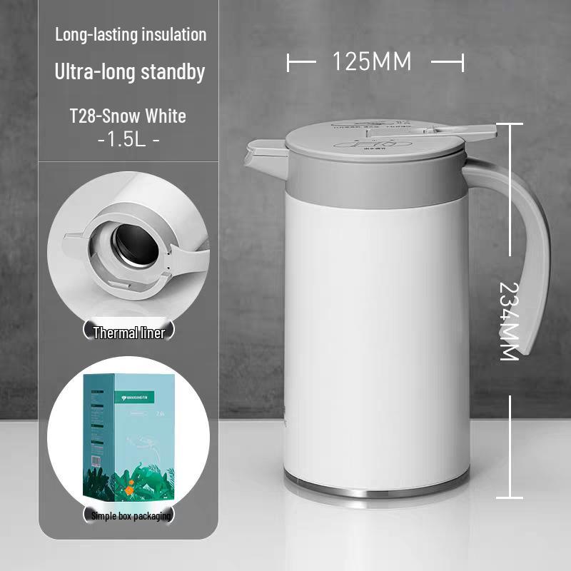 Isolierte Thermoskanne aus 316 Edelstahl für Zuhause & Büro - Wasserflasche mit großem Fassungsvermögen