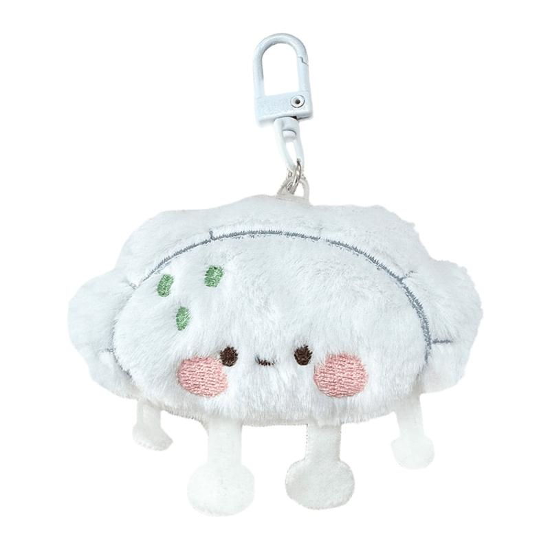 

Soft Steamed Stuffed Bun/Dumpling/Sushi Doll Keychain Pendant for Bags and Keys Food Themed Decoration Key Holder