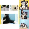 Cute Grey Short Plush Lucife Cat Doll Stuffed Animal Toy For Teenagers 30/45/60/80cm