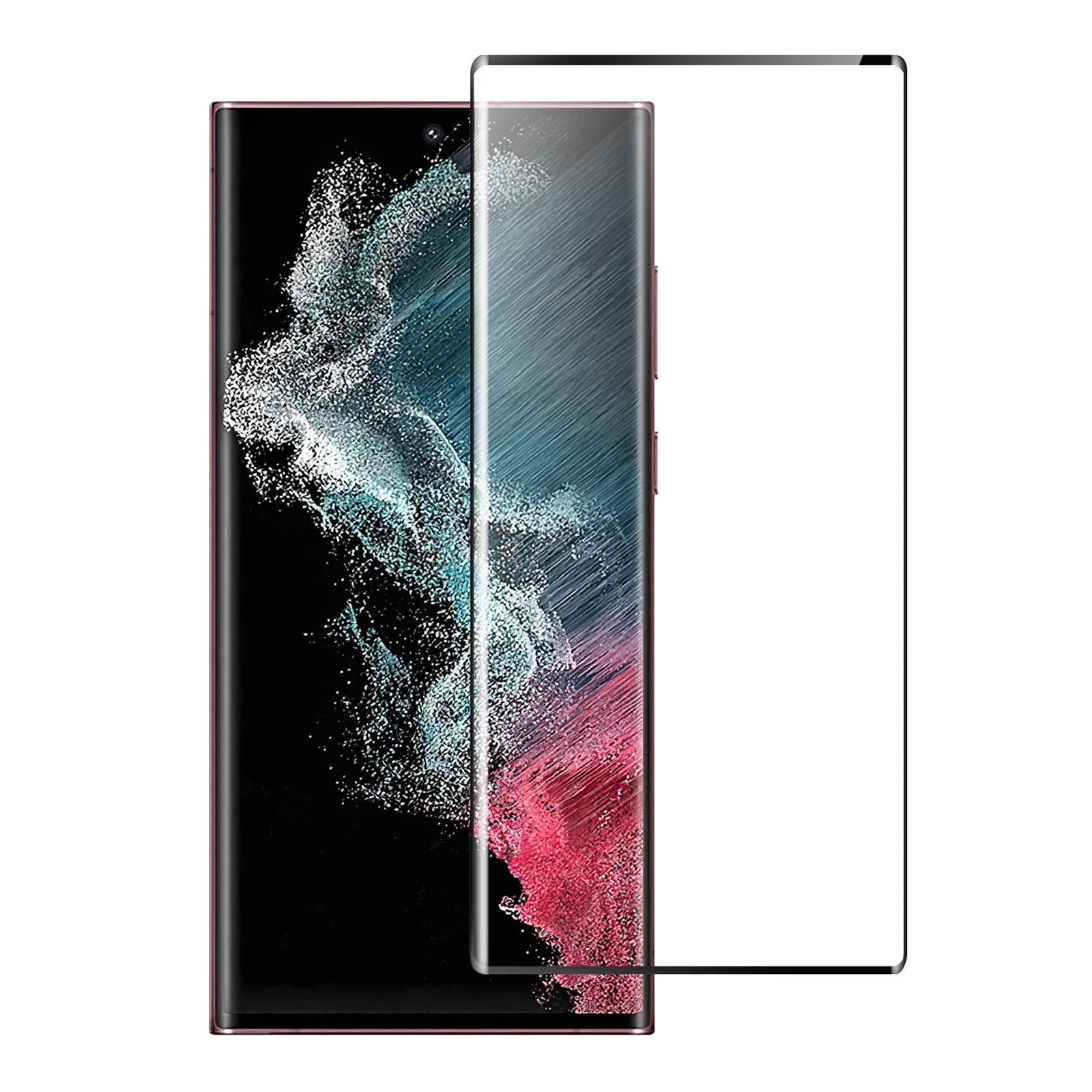 

Захисна плівка для екрана проти відбитків пальців для Samsung Galaxy S23 Ultra, 3D вигнуте скло з бічним клеєм, вибухозахищена загартована скляна плівка Type A