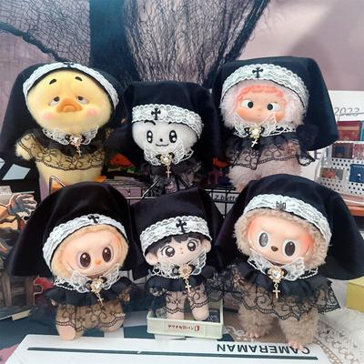 Abito da Voto da Suora Gotica per Bambole Labubu da 10 cm/15 cm
