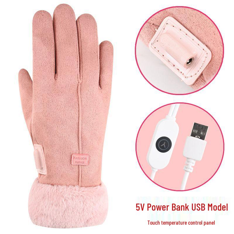 USB Rechargeable Heated Touchscreen Cycling Gloves for Men and Women
