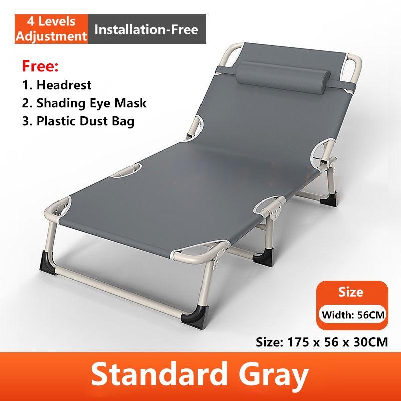 75cm Wide Foldable Bed Office Afternoon Nap Recliner Surface Lightweight Portable Single Bed