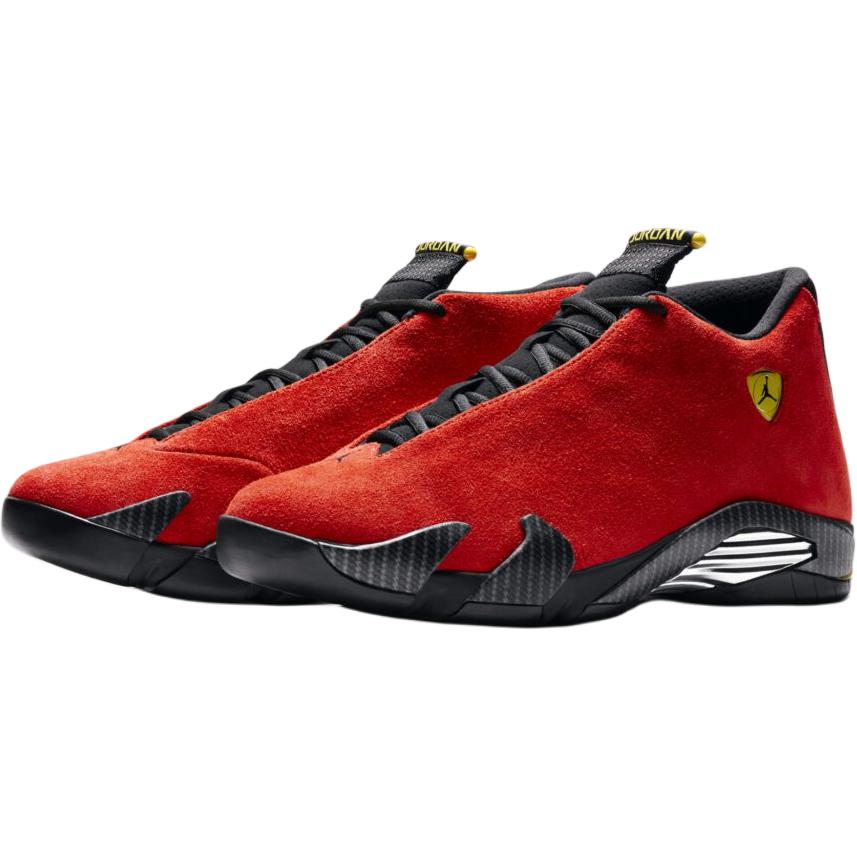Jordan Air Jordan 14 Slip Resistant Abrasion Resistant Mid top Children's Basketball Shoes Red Teenagers IF5016-600