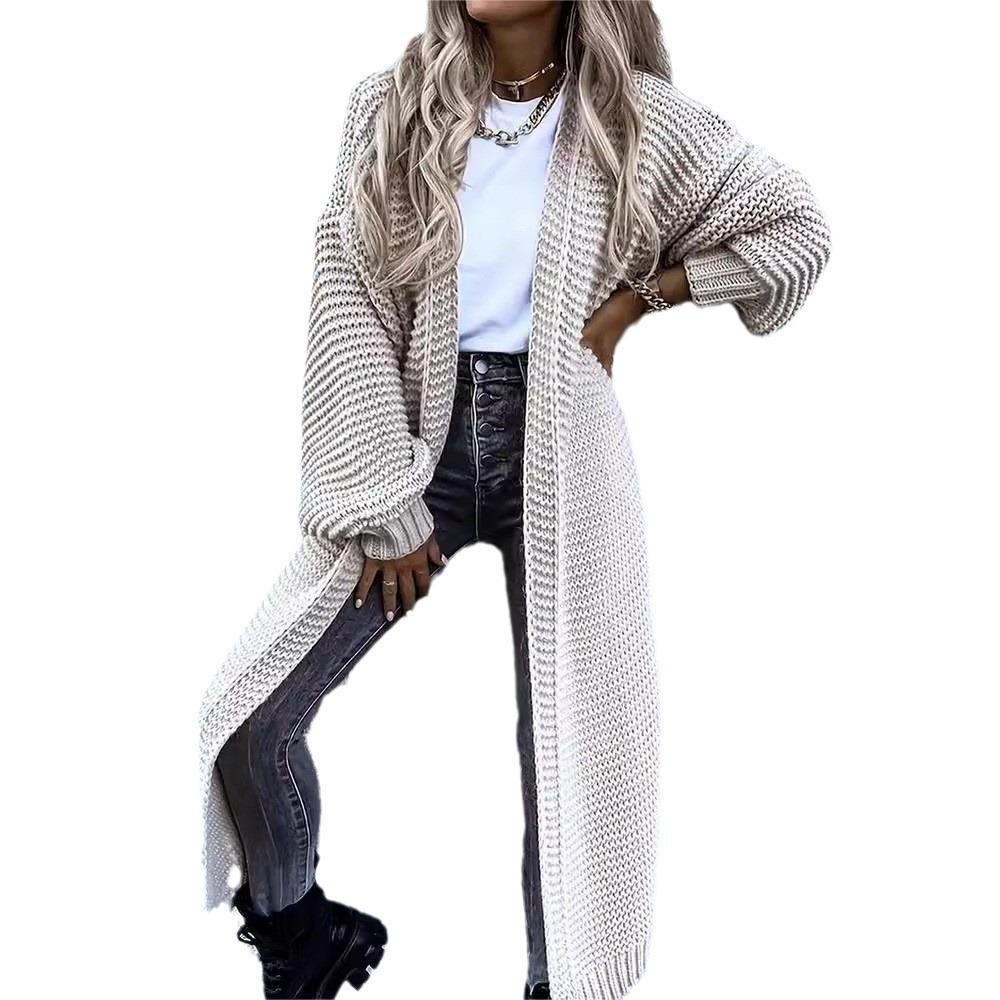2025 Women's Solid Color Knit Cardigan - Warm Autumn/Winter Sweater