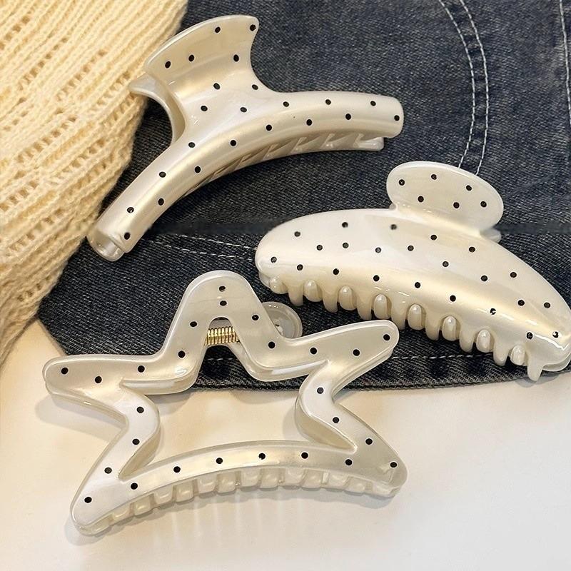Polka Dot Versatile Hair Clip Feminine Hair Shark Clip Fashion Sweet Hair Accessories