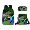 Minecraft Cartoon Game Character Printed Children Large Capacity Backpack