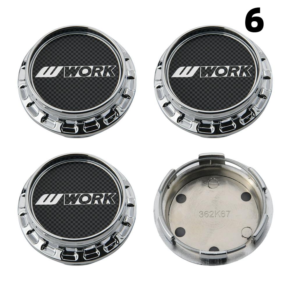 4 PZ 67MM Diametro Esterno / 62MM Diametro Interno Copricerchi SSR XXR WORK VIP LEHR MEISTER Copricoperture Centrali Ruota Coprimozzi Accessori Ruote Auto Sportive