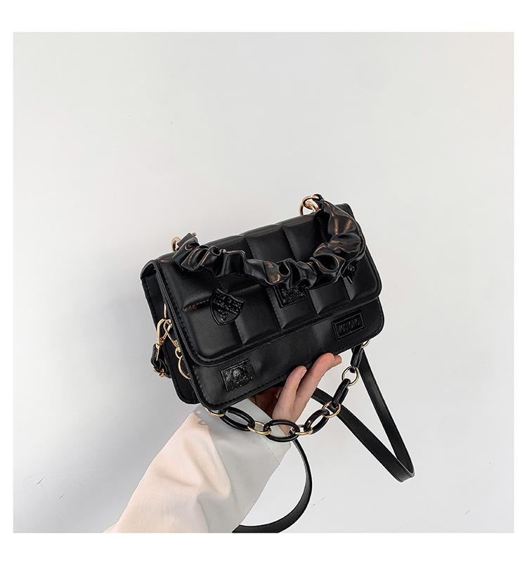 

Популярная, небольшая сумка с углублениями, женская модная сумка в иностранном стиле, квадратная, однотонная, простая сумка-мессенджер, сумка для матери и ребенка чёрный