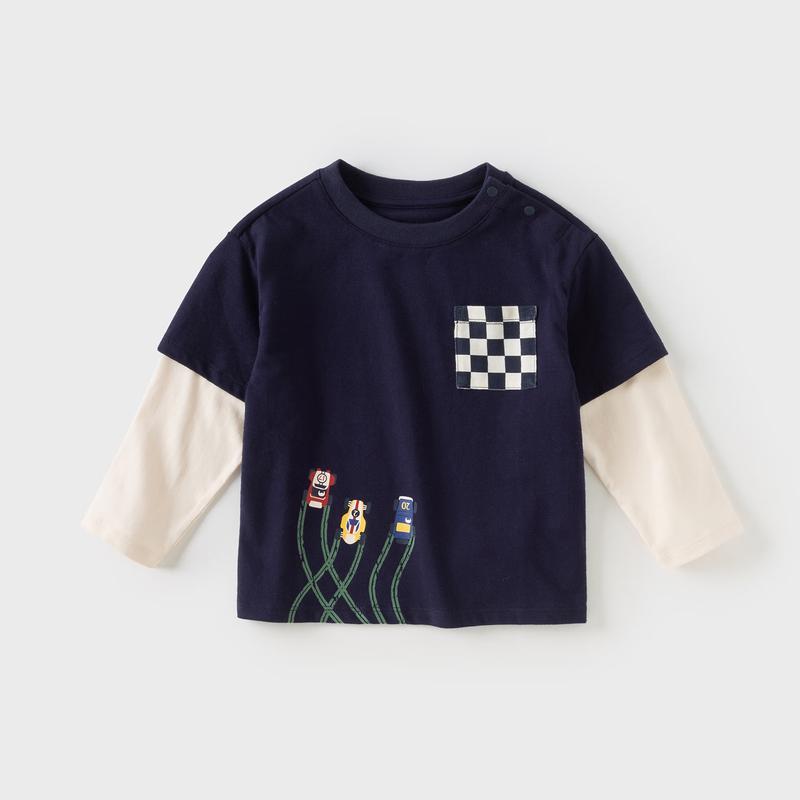 

David Bella Boys Faux Two-Piece Long-Sleeve T-Shirt 90cm