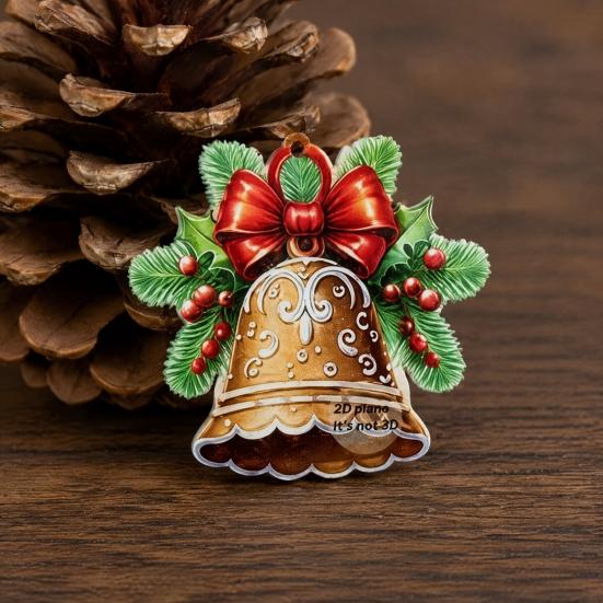 Gingerbread Man Hanging Ornaments 12/24/36Pcs Christmas Outdoor Decorations, Ornaments, 2D Double Sided Traditional Holiday Tree Decor Xmas for Office