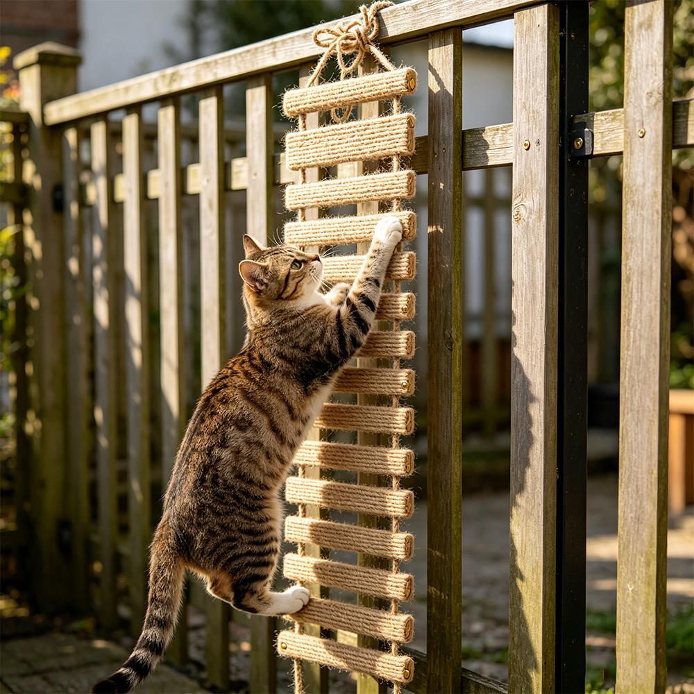 Cat Bridge for Cats Cage Sisal Wooden Rope Ladder Pet Furniture Kitten Step Scratcher Post Kitten Toys Tree Various Sizes
