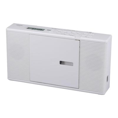 Toshiba CD Radio Slim Compact Wide FM Compatible Alkaline Battery Compatible Depth Model with Full Language Learning Functions TY-C260 (W) & 6.2cm