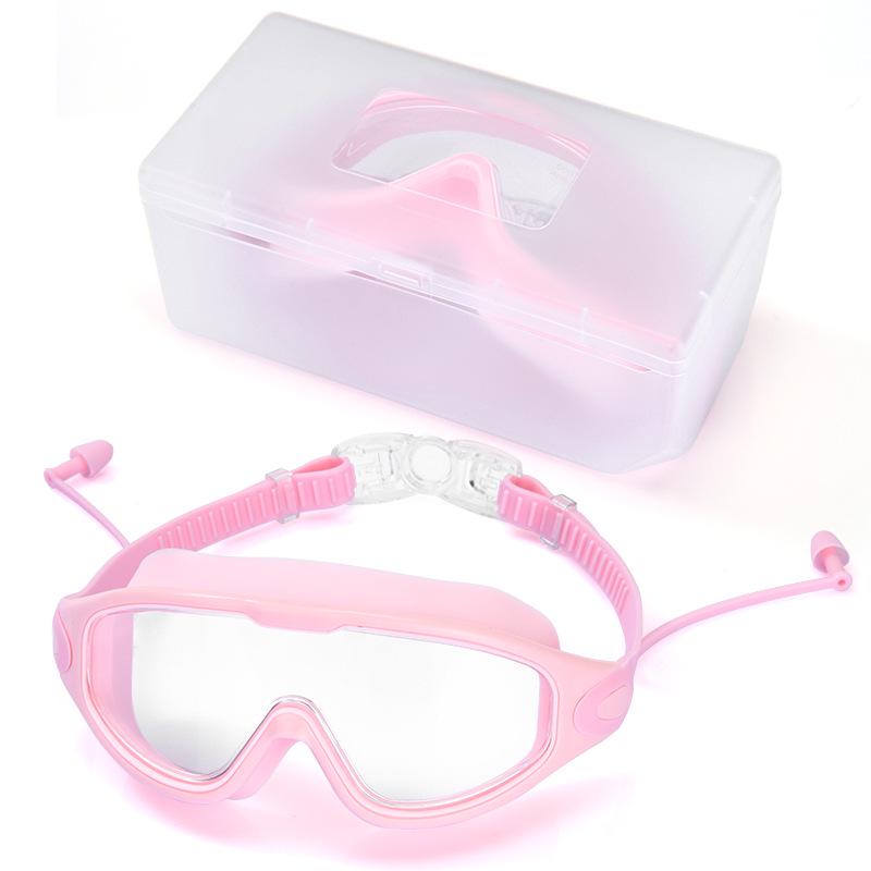 

Colorful Adult Swim Goggles - Large Frame, Waterproof, Anti-Fog, HD Clarity, Unisex