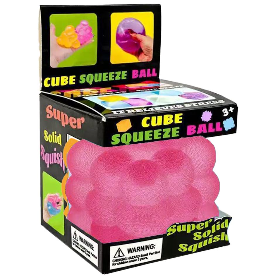 Trending Cube Squish Toy, Soft Jelly Squeeze Stress Relief Fidget Toy, Sensory Toy For Kids & Adults Birthday Gift