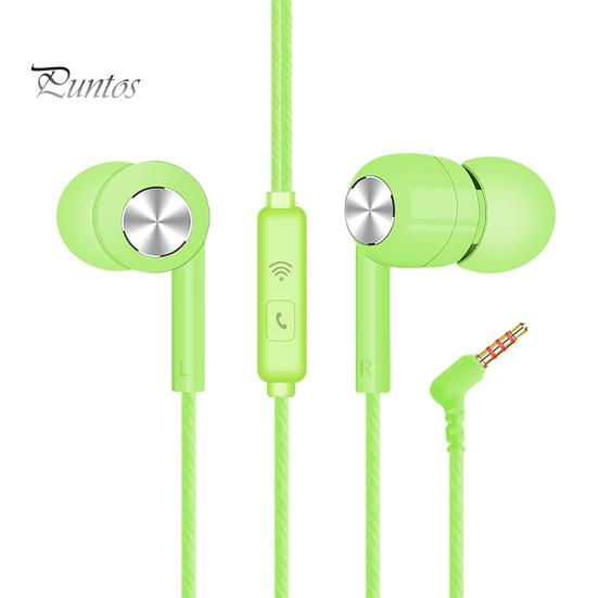 

S32 Универсальные проводные наушники с Г-образным разъемом 3,5 мм для телефона зелёный