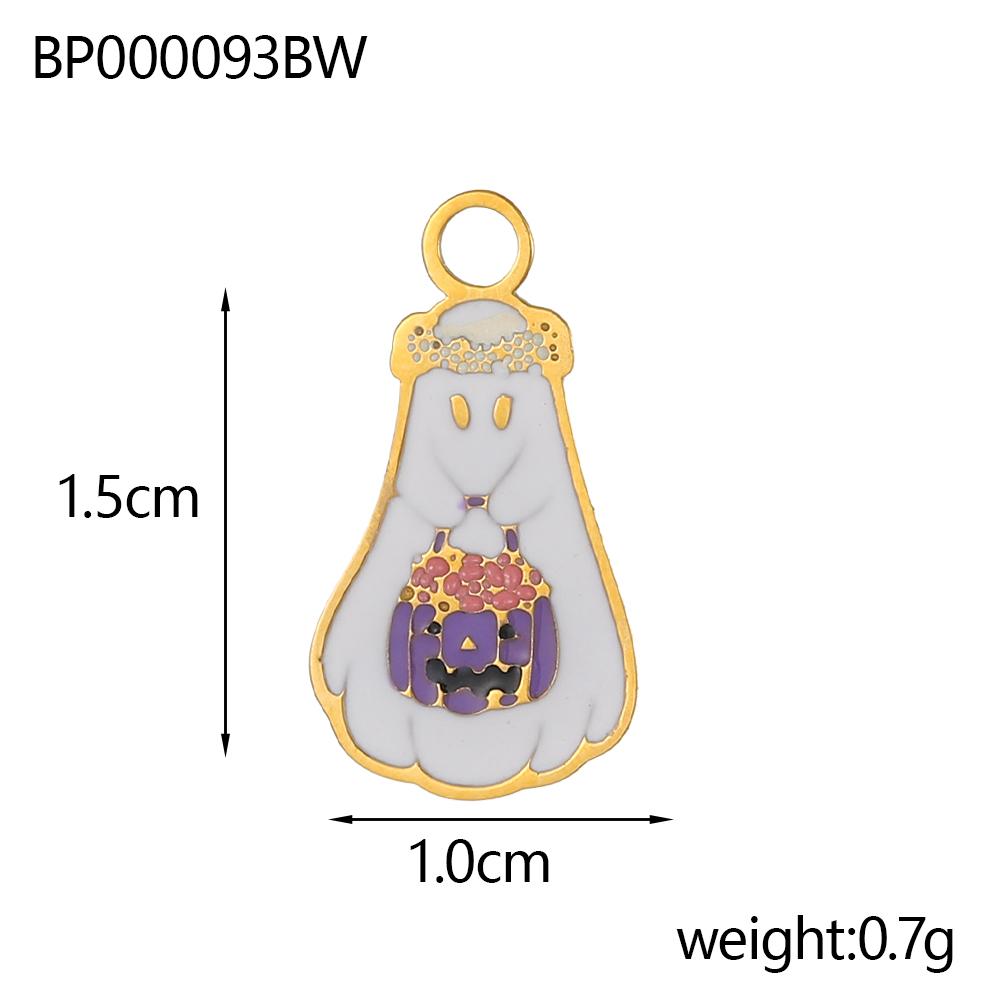 

CARLIDANA 2PCS Hot Multi Cute Halloween Small Enamel Pumpkin Accessories Mask Ghost Charm DIY Necklace Bracelet Jewelry Making
