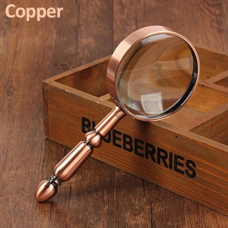 

20X Retro All-Metal Magnifier Portable Optical Magnifying Glass Jewelry Repair Loupe Antique Magnifier Seniors Reading Magnifier