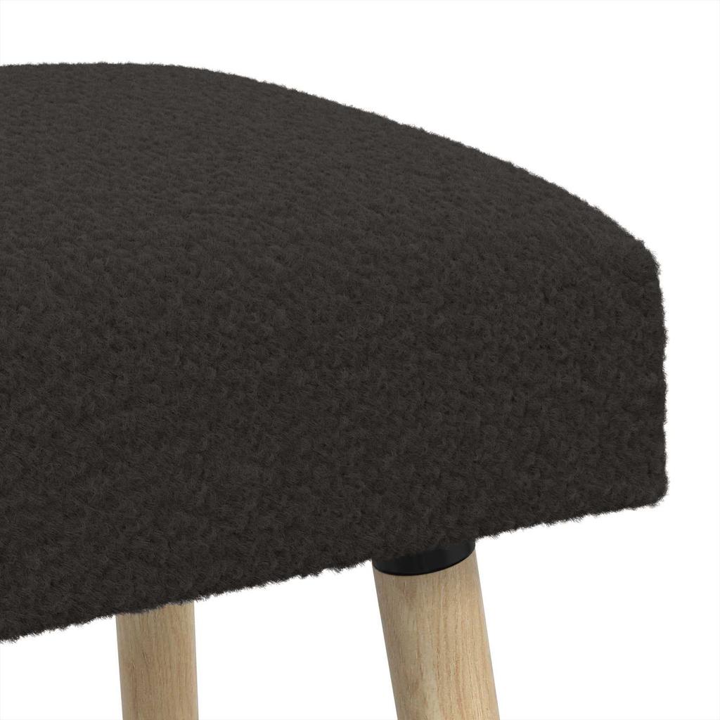 Bench Uni Black 80 X 40 X 46 Cm Boucle