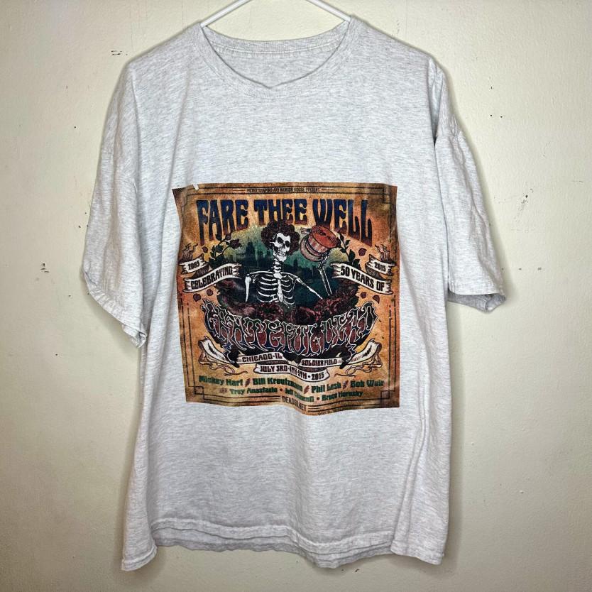 Gr.ate.ful De.ad 50th Anniversary Shirt 100% Cotton Adult Tee SB328 Unisex T-Shirt S