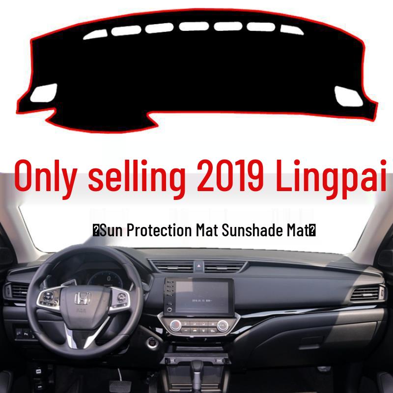 2019 Honda Lingpai Center Console Dashboard Sunshade Mat - Sun & Dust Protection 2019 Lingpai Front [Red Edge Non-slip]