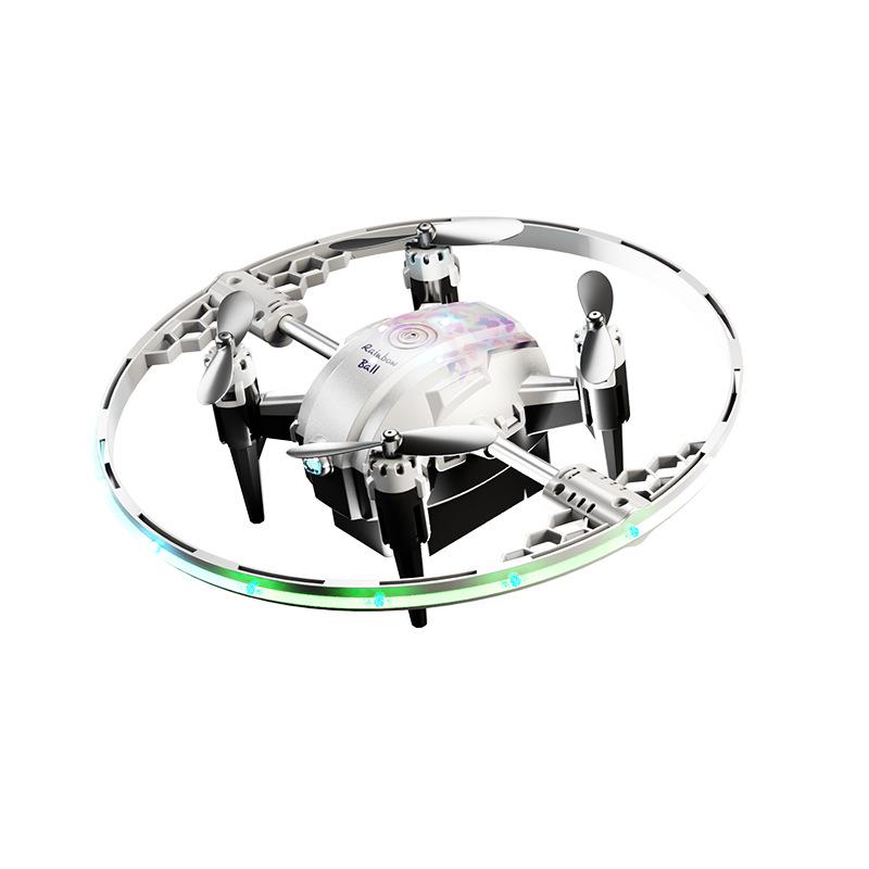 Mini fixed altitude drone star ring rotating stunt aircraft toy intelligent return to positive air pressure