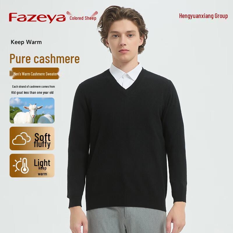 Caiyang 100% Pure Cashmere Men's Pullover Sweater