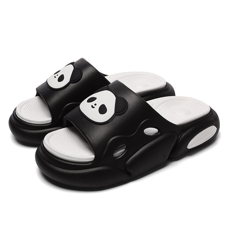 Thick-bottomed one-word slippers for women to increase their height in summer, outdoor trend, home couple stepping on shit slippers for men