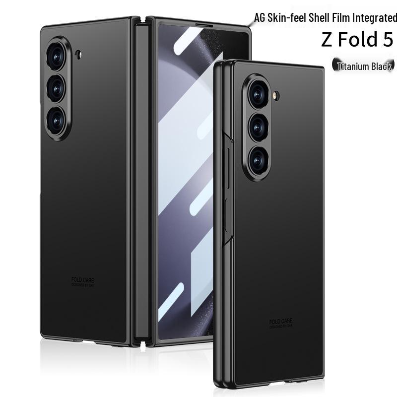 Samsung Fold5 Electroplated Frame Frosted Case - Full Coverage Screen-Integrated Protector. SM-Fold5