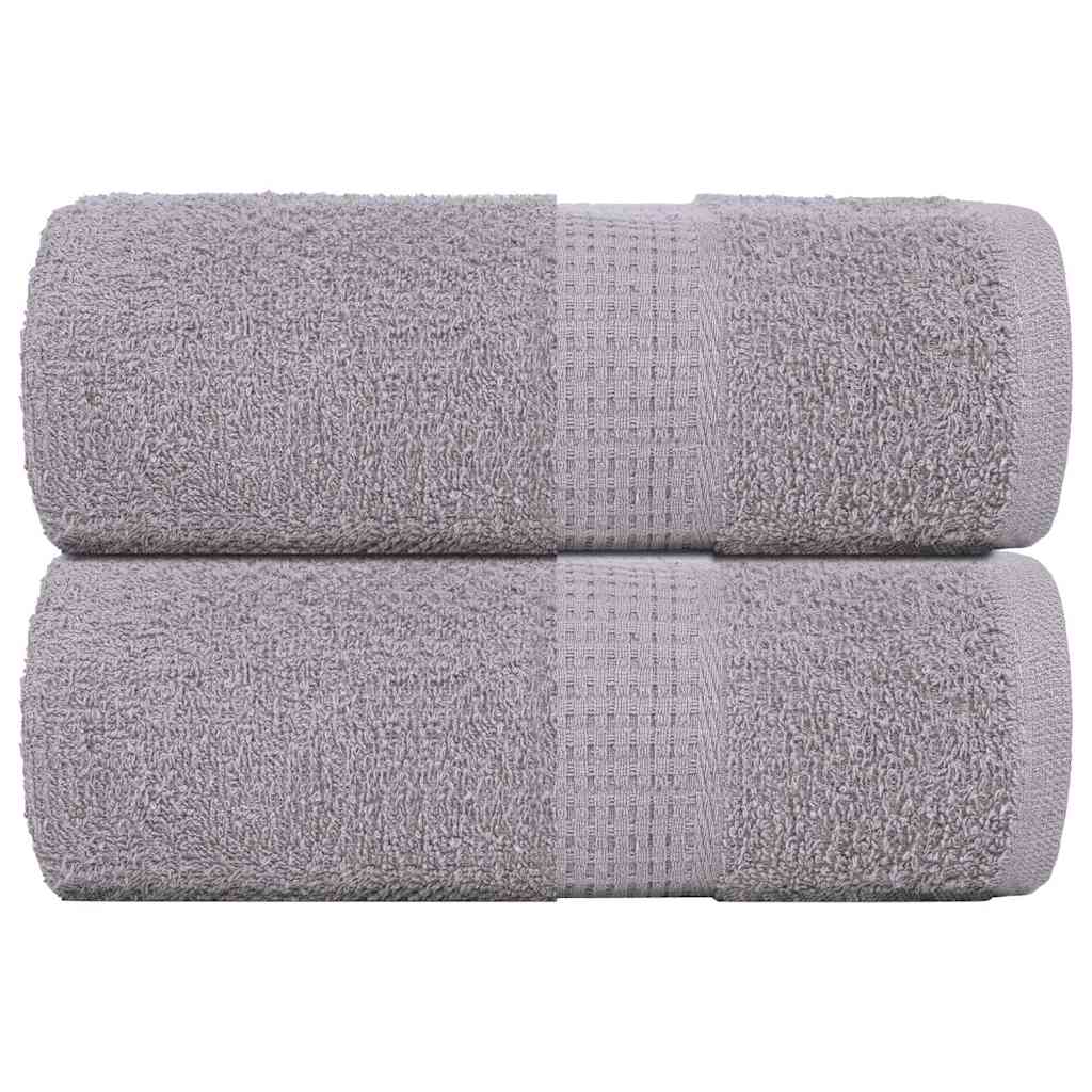 Vidaxl Ręczniki Gościnne 2 Szt. Szare 30X50 Cm 360 Gsm 100% Bawełna