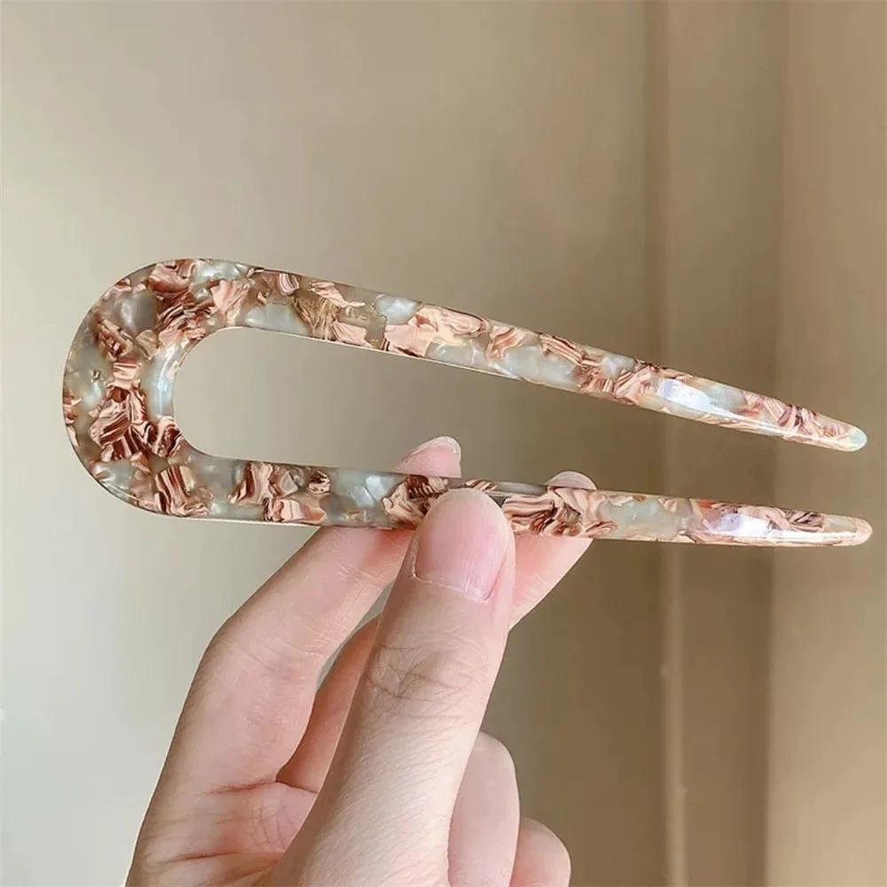 Elegant French U-Shaped Hairpin - Retro Hair Bun And Hairpin, Suitable For Thick Hair Headdress, Hairpin, Hair Fork, Girl Hairst