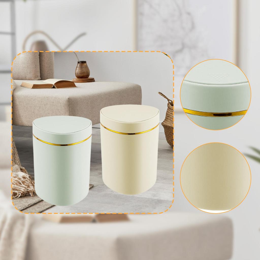 Small Desktop Trash Can Cute Storage Bucket Small Desk Organizer Mini Garbage Bin for Office Countertop Tabletop Vanity Kitchen